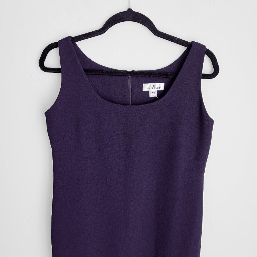 NWT Emmelle Blackberry Dark Purple Sleeveless Career Shift Dress - Picture 3 of 10